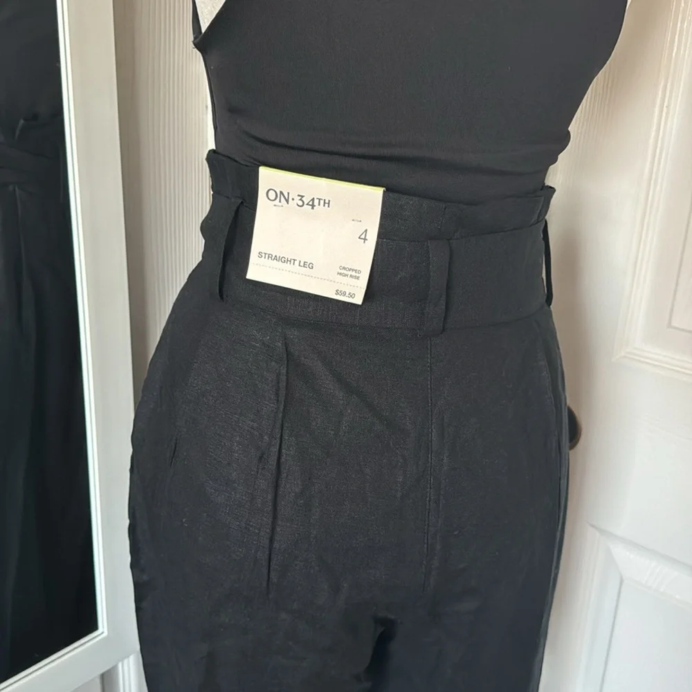 ON 34th black paper-bag pants - Picture 7 of 9